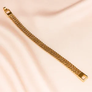 Classic Gold Textured Chain Bracelet